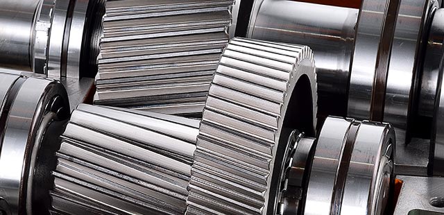 Close-up of precision gear shafts designed for custom gearboxes at SUN LUNG GEAR